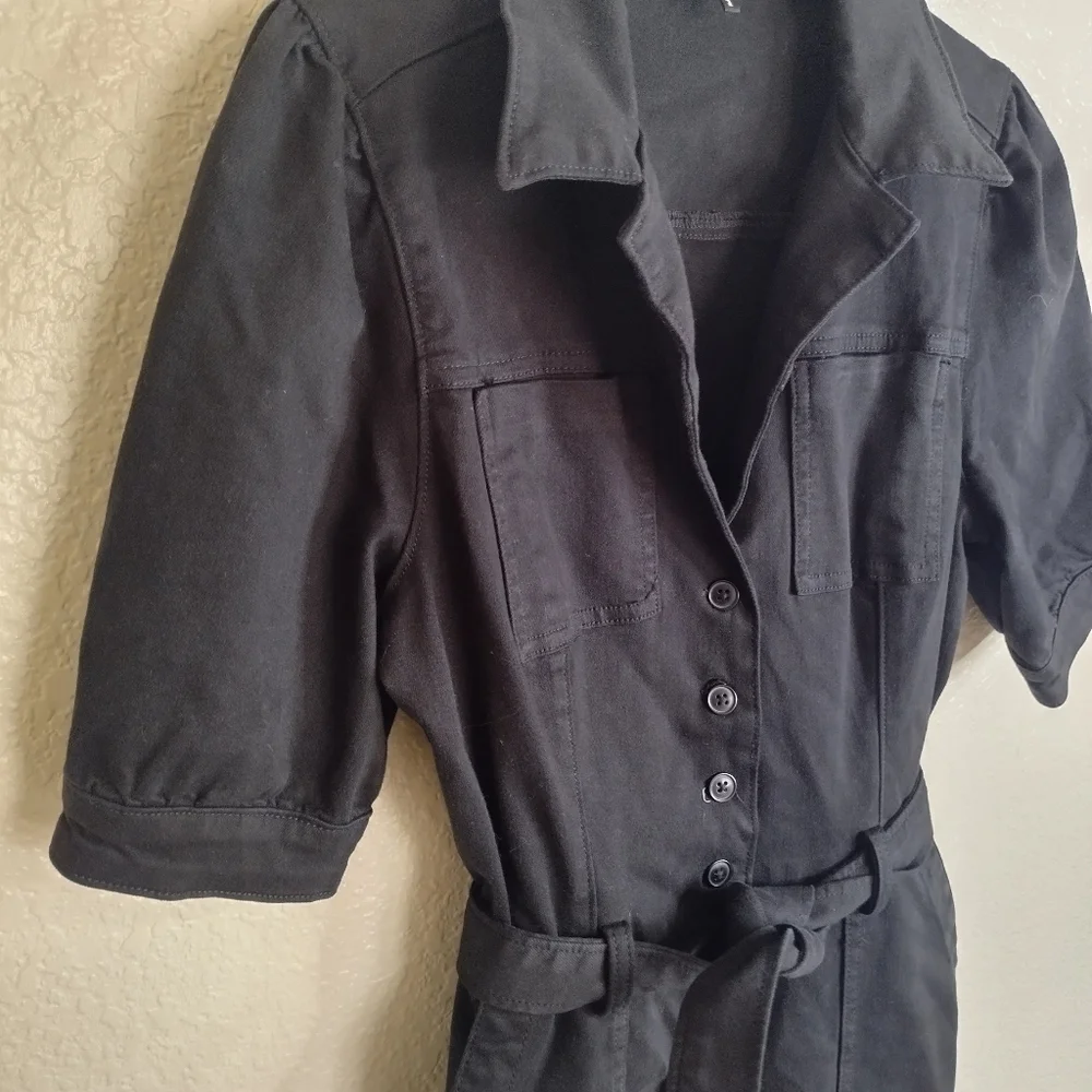 Paige Mayslie Shortsleeve Jumpsuit Washed Black sz 6